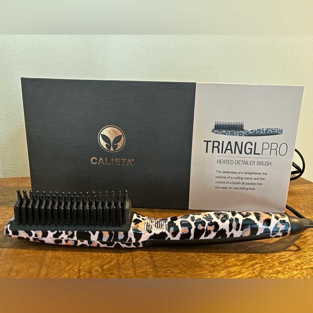 Calista Tools TrianglPro Heated Detailer Brush - Leopard